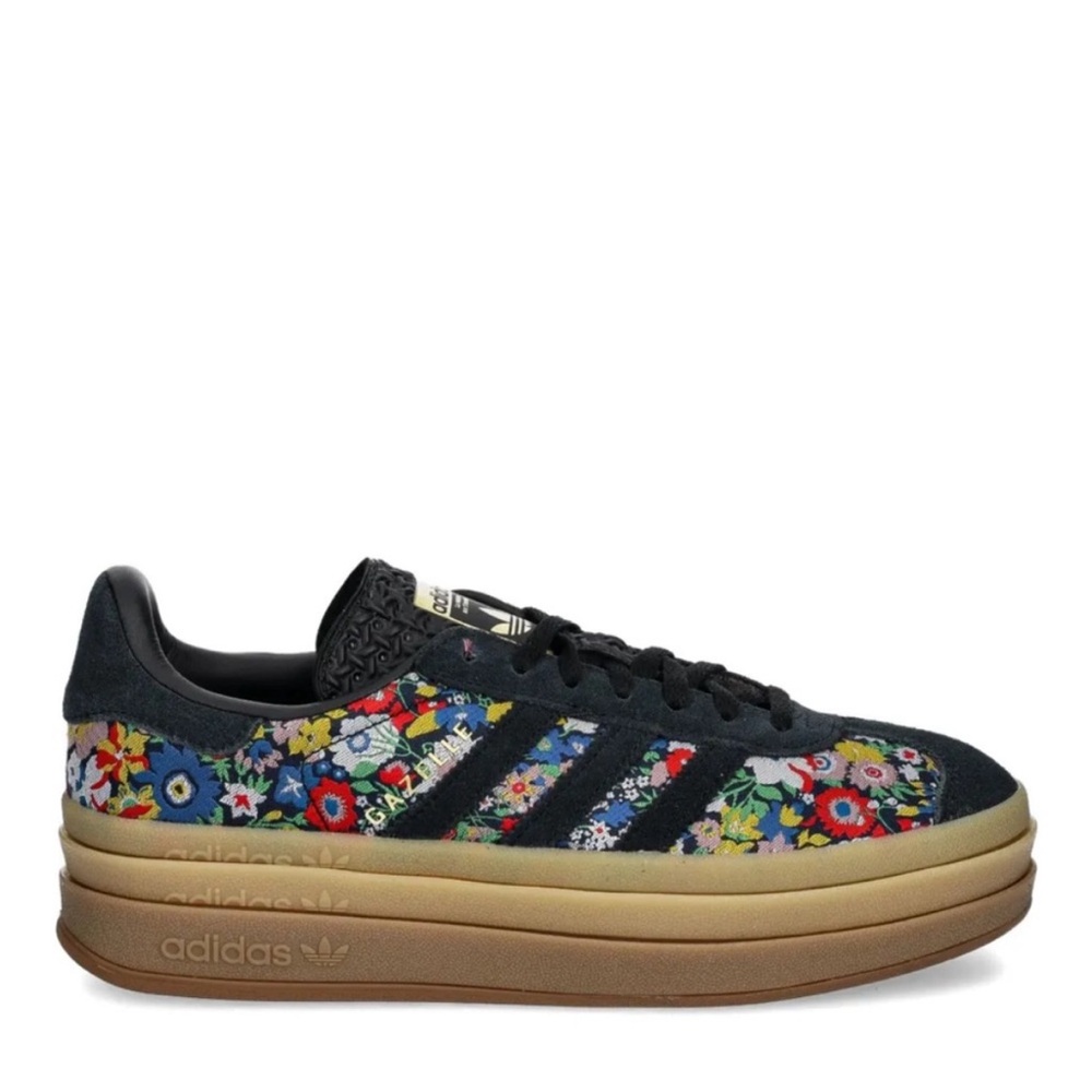 Adidas Gazelle Liberty of London Women's Black and Navy Floral Sneakers